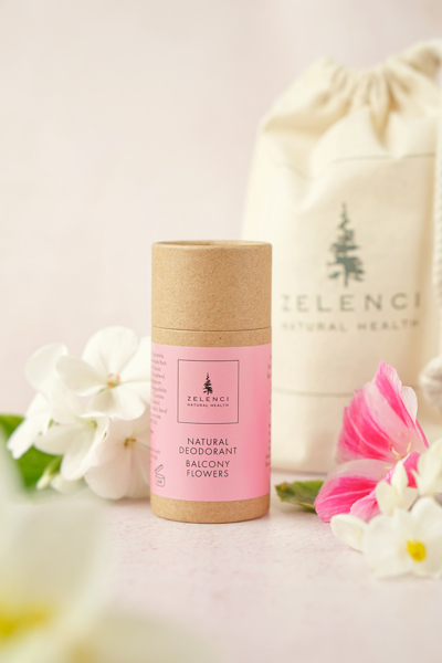 Picture of OUT OF STOCK . NEW BATCHES IN THE NEW YEAR Deodorant  "Balcony Flowers"  and medium Zelenci Natural Cotton tote bag